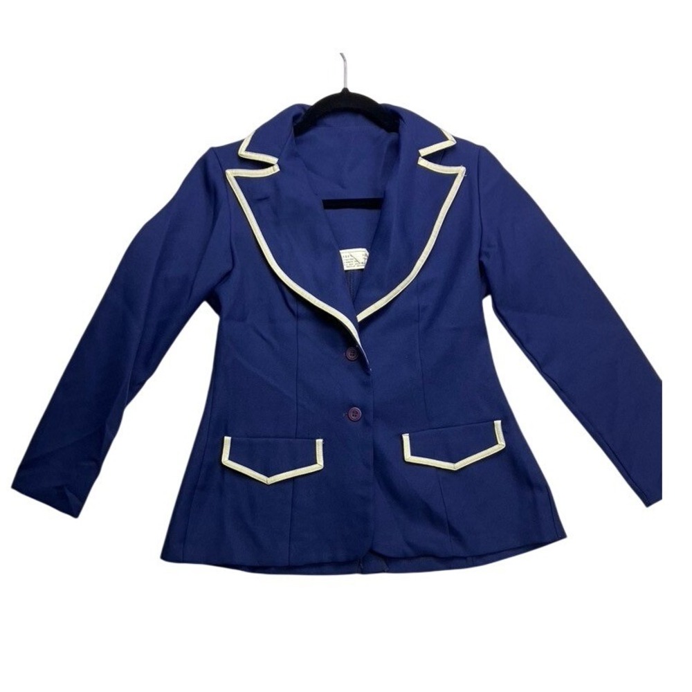 Mod vintage Women's Blazer with Contrast Trim